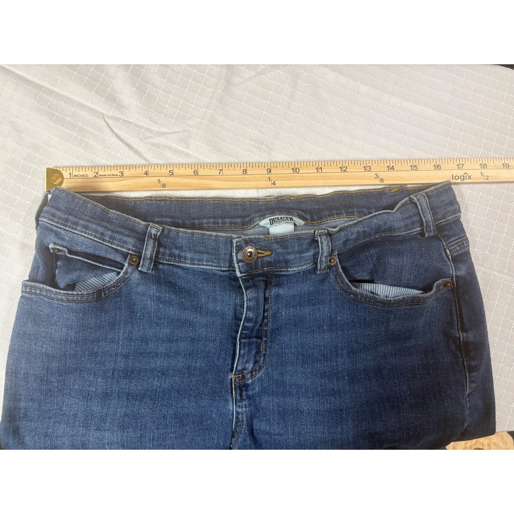 Duluth Trading Co Womens Daily Denim Jeans Blue Medium Wash Straight Leg 12x31 - Picture 4 of 5